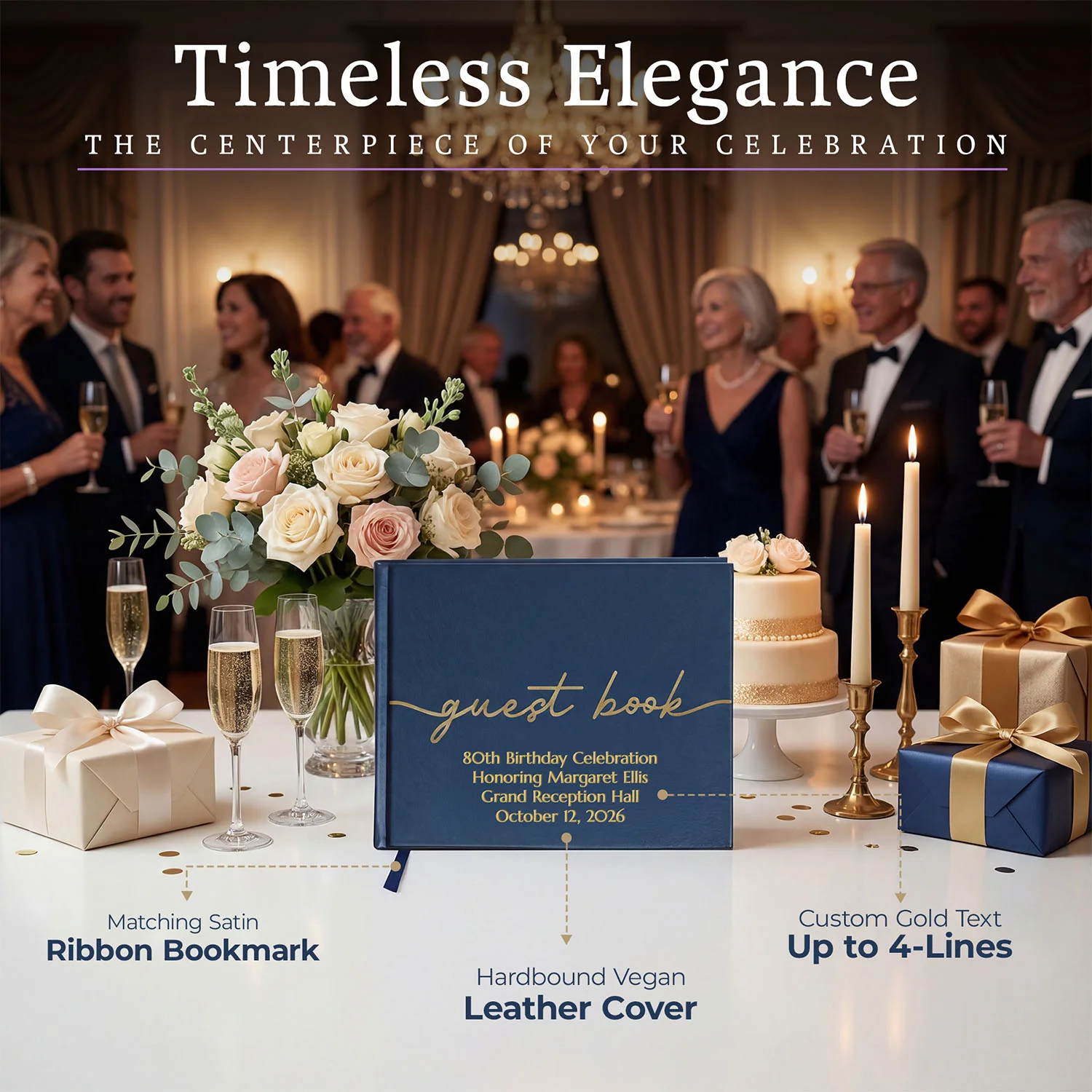 All Occasion Guestbook - Sapphire Blue